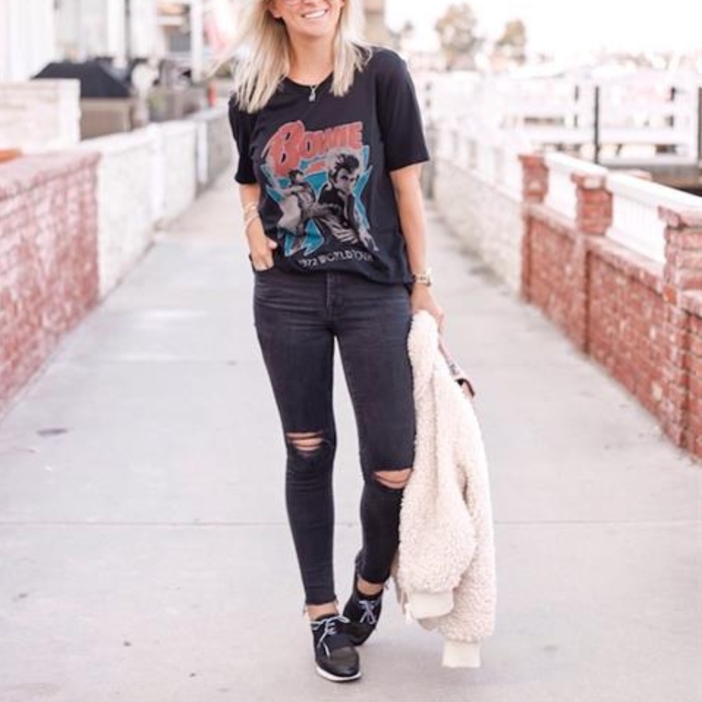 Madewell 9" High Rise Black Skinny Jeans
